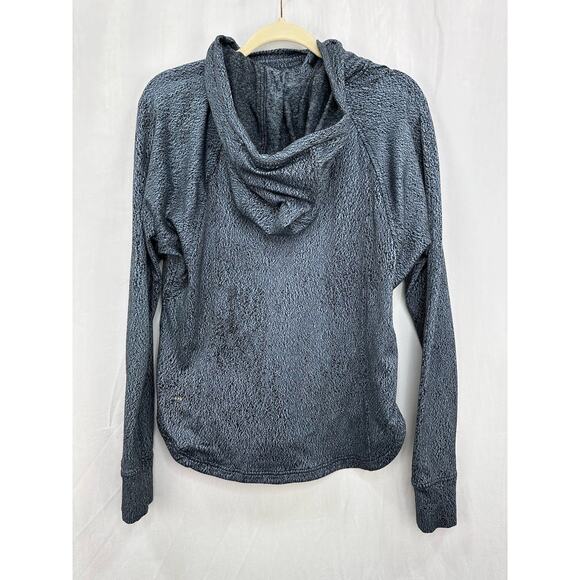 Lululemon Pick Up The Pace Long Sleeve Hoodie Blue Denim Luon Jacquard Size 10 - Picture 11 of 11